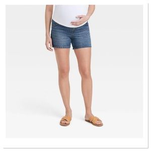Over Belly Maternity Jean Shorts Isabel Maternity by Ingrid